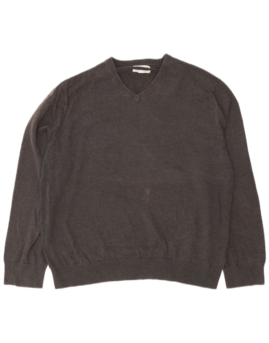 MARKS & SPENCER Suéter masculino com decote em V 2XL algodão cinza