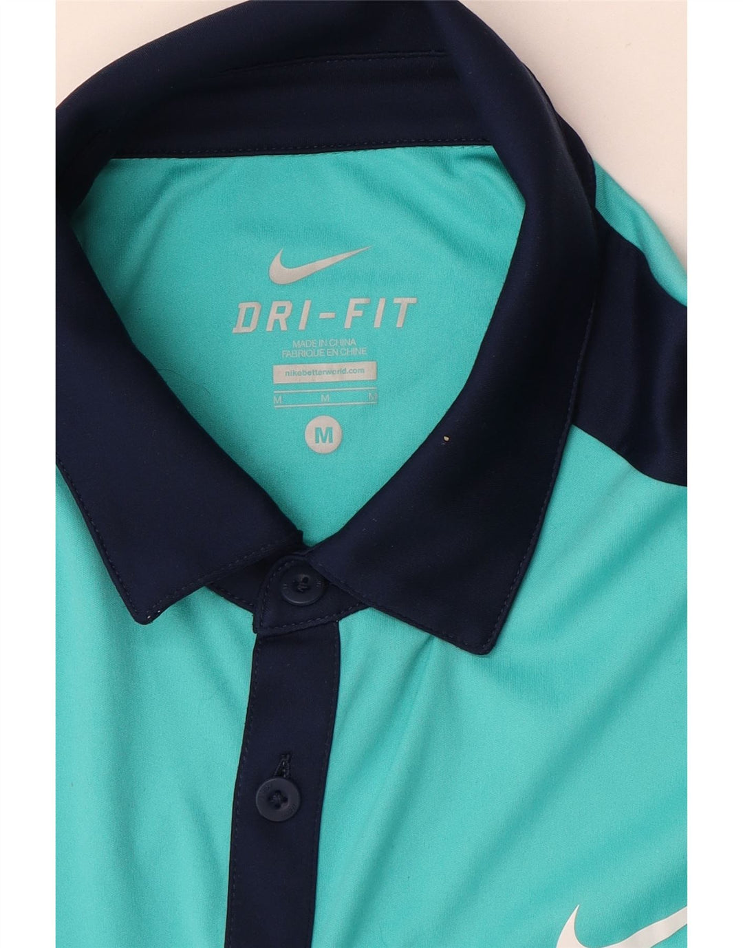 Camisa polo masculina NIKE Dri Fit Rugby médio turquesa Colourblock