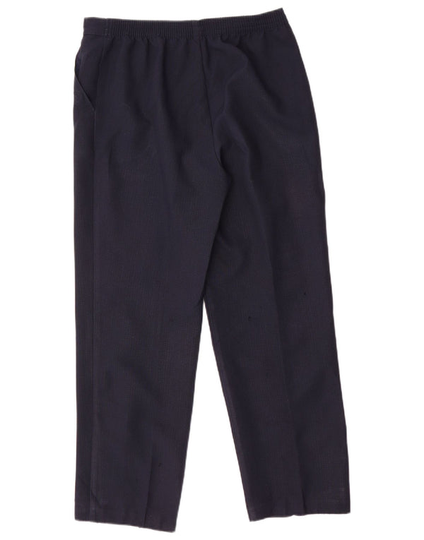 Calça feminina cortada de cintura alta Marks & Spencer Reino Unido 10 pequena W32 L26 azul marinho