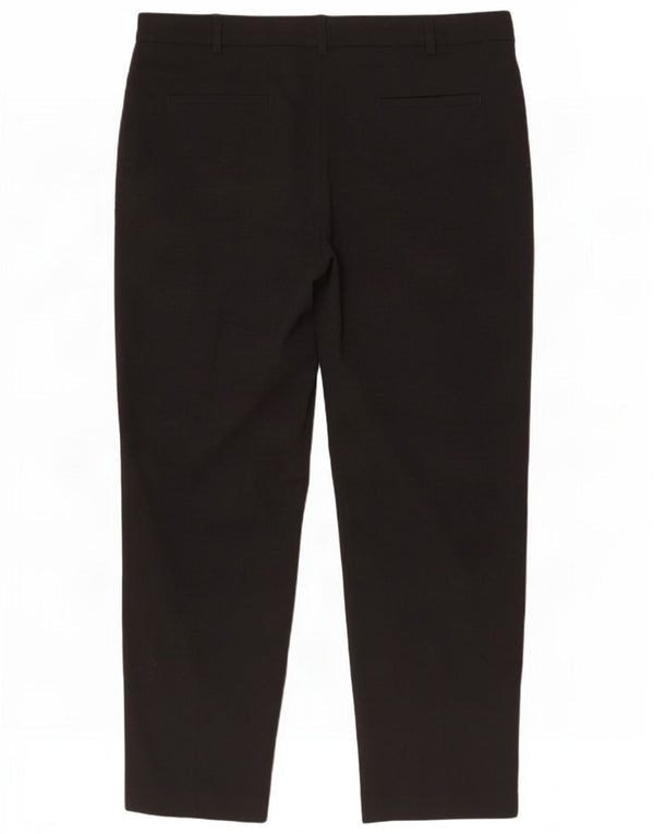 Calça chino reta feminina Marks & Spencer Reino Unido 16 grande W36 L30 preta
