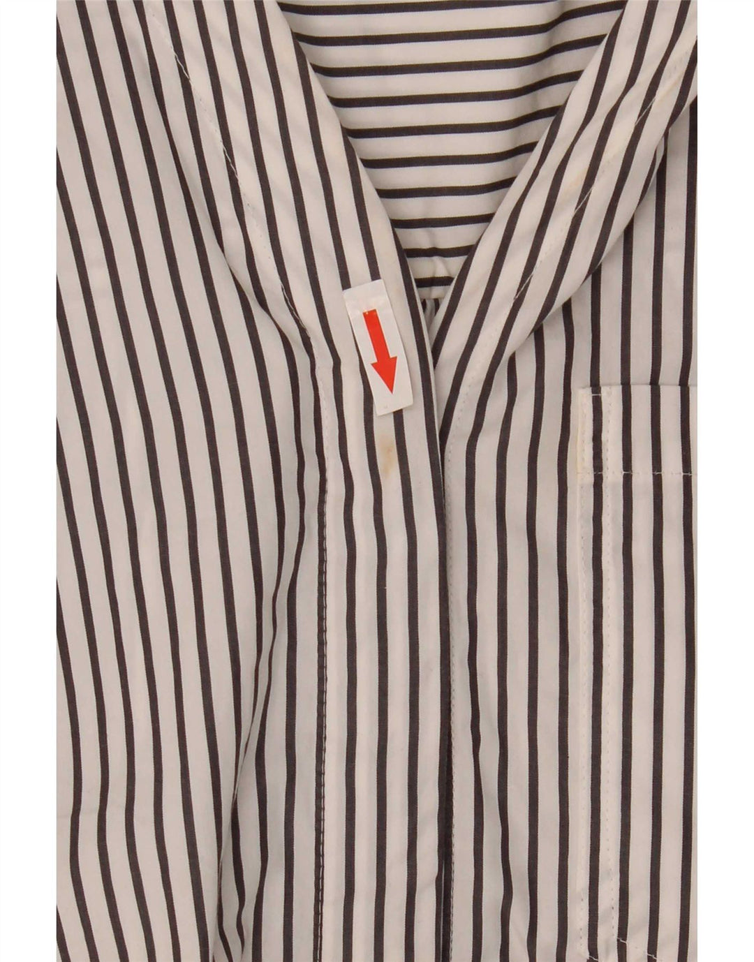 Pulôver feminino Marks & Spencer UK 16 grande algodão listrado branco