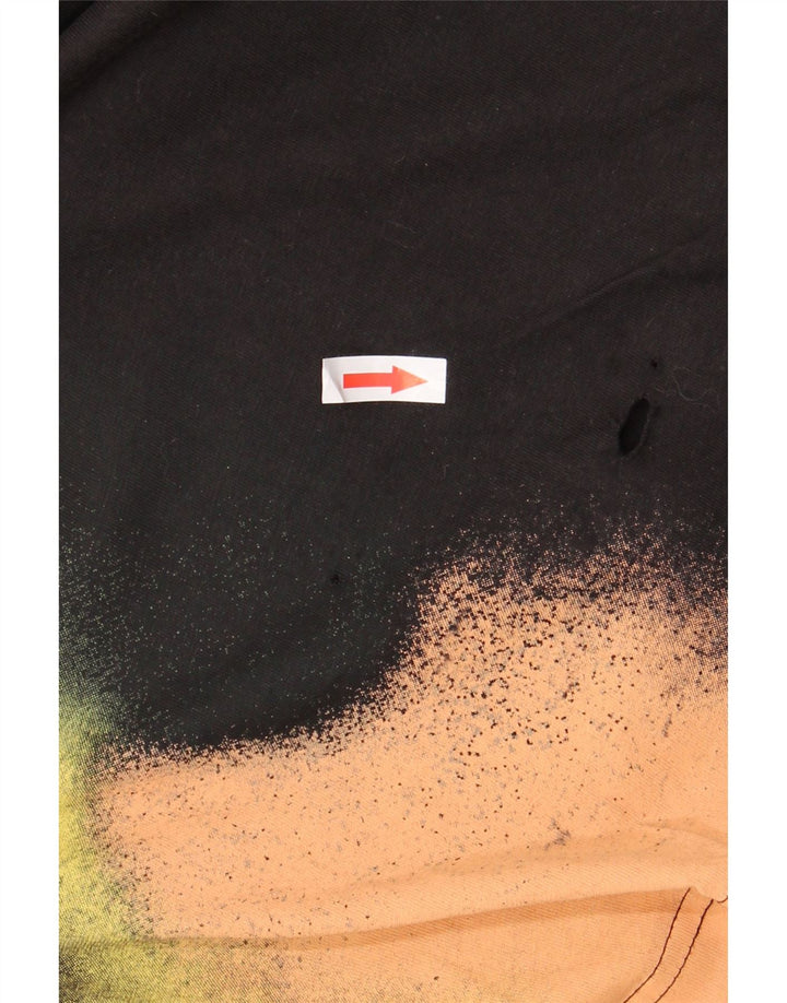 CALVIN KLEIN JEANS Camiseta masculina grande preta tie dye algodão