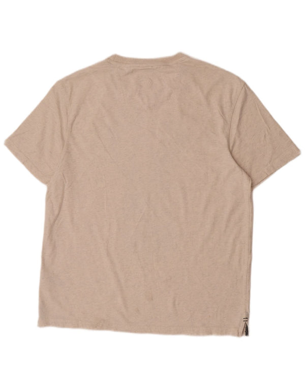 Camiseta masculina com estampa Fat Face grande algodão manchado branco