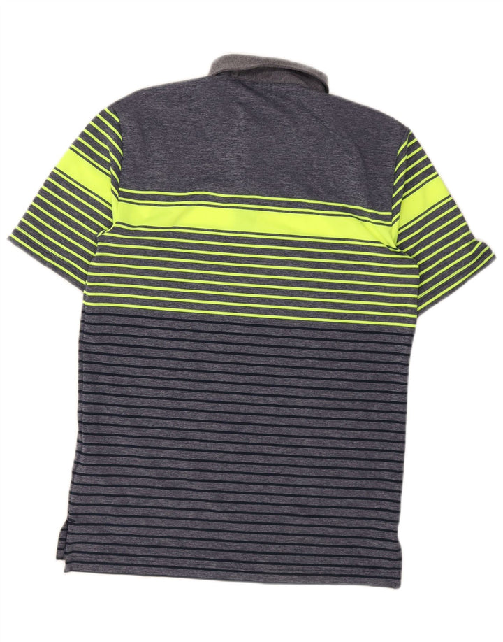 Camisa polo masculina Adidas XS azul marinho listrada de poliéster