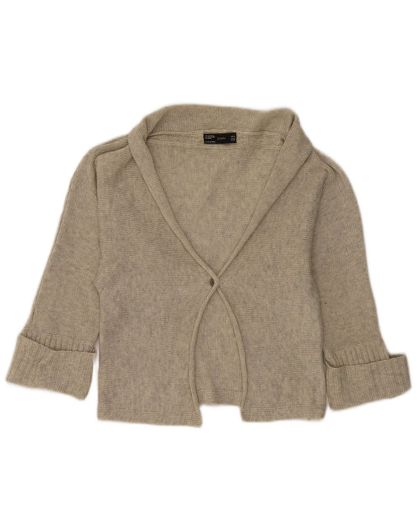 Zara Womens Bolero Jumper UK 12 Medium Grey Flecked