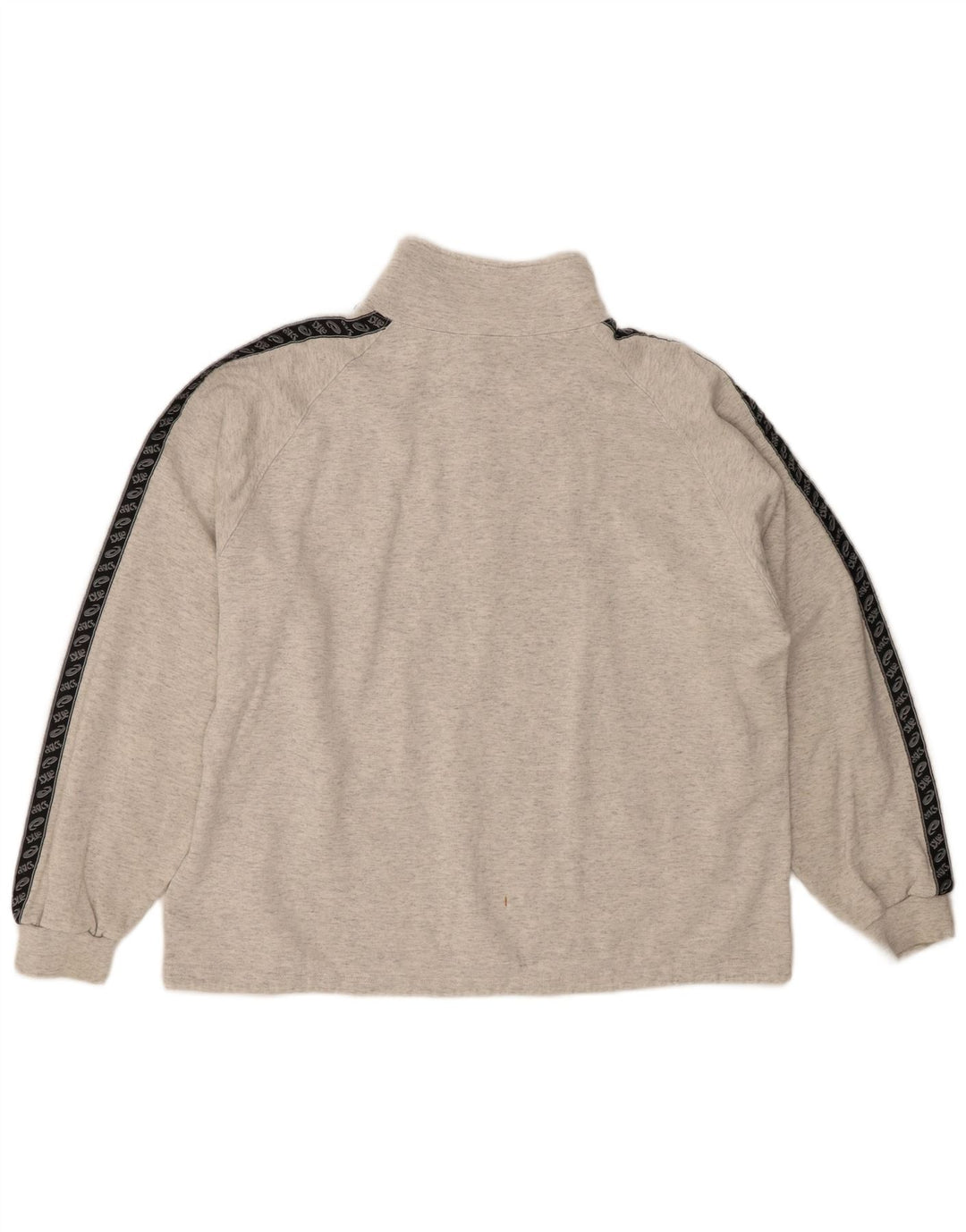 ASICS Mens Zip Neck Moletom Jumper XL Cinza Algodão