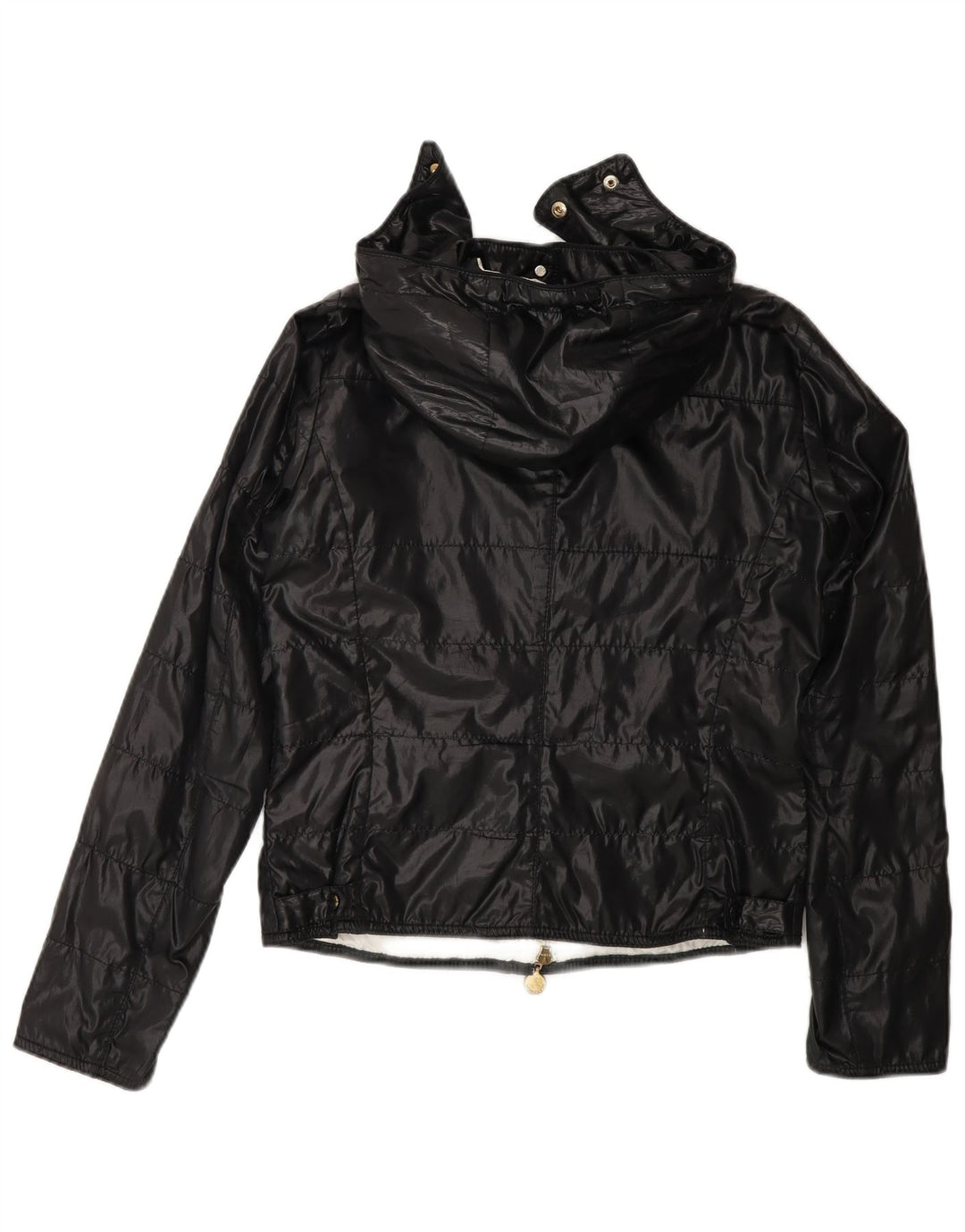 Jaqueta corta-vento feminina Moncler com capuz tamanho 1 preto pequeno