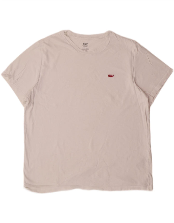 Camiseta masculina LEVI'S Standard Fit Top XL de algodão branco