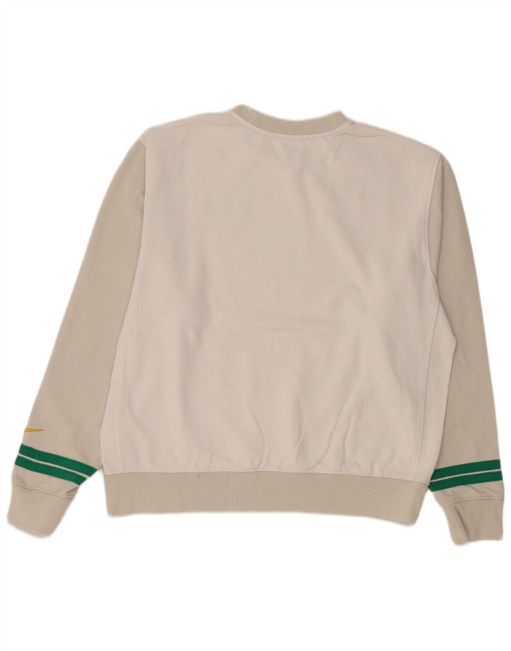 Moletom gráfico masculino Nike Jumper médio branco colorblock algodão