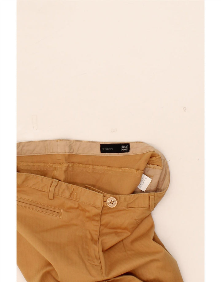 GAS Womens Bootcut Casual Trousers W27 L31 Brown Cotton Vintage Gas and Second-Hand Gas from Messina Hembry 