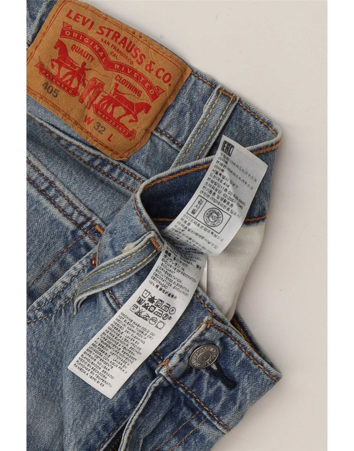 Shorts jeans masculino 405 Levi's W32 azul médio algodão