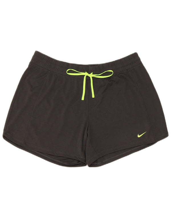 Shorts esportivos masculinos Nike grande poliéster cinza