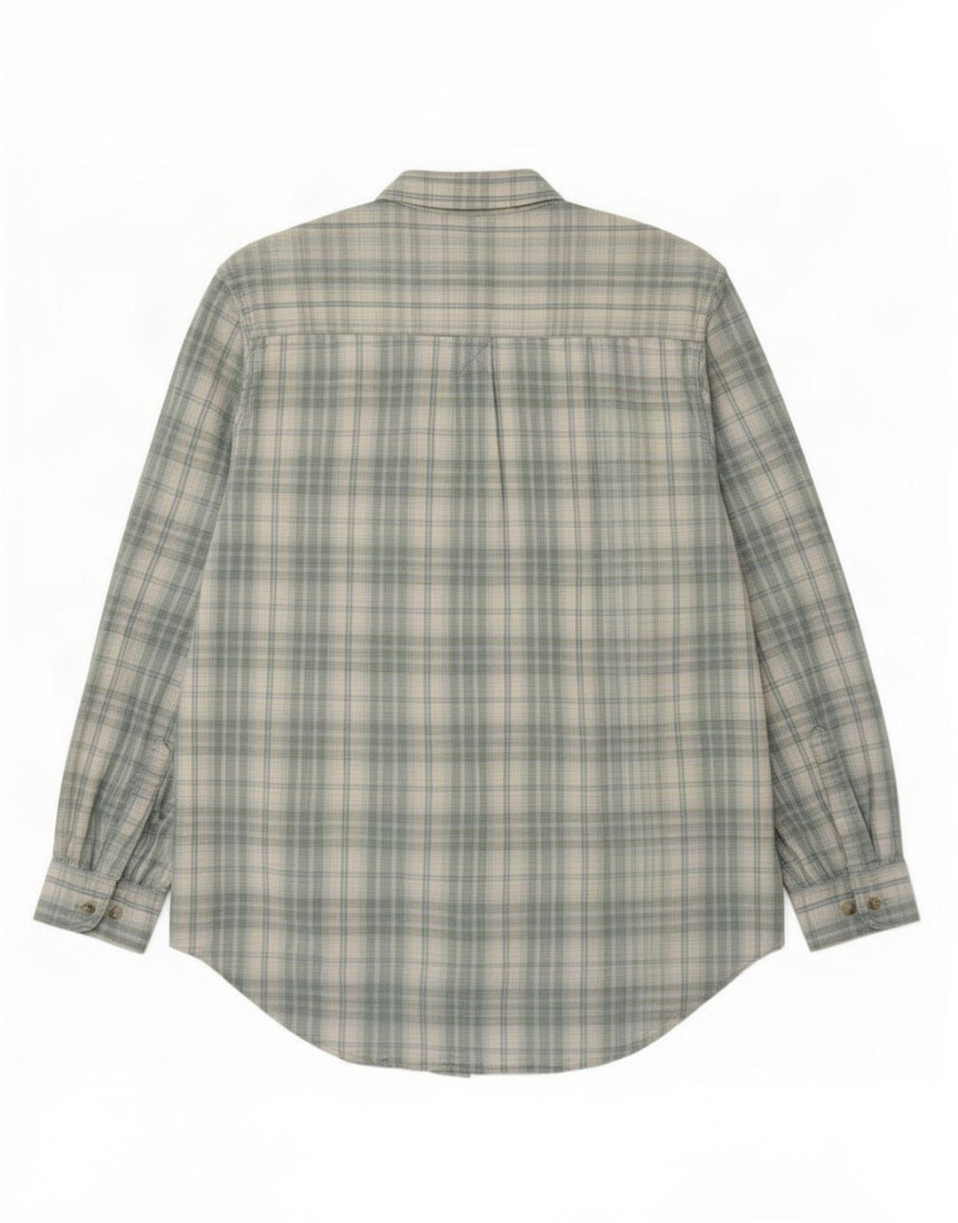 Camisa masculina Timberland médio azul xadrez algodão