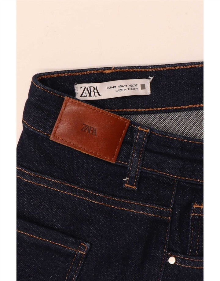 Calça jeans feminina Zara Bootcut EU 42 grande W32 L34 azul marinho