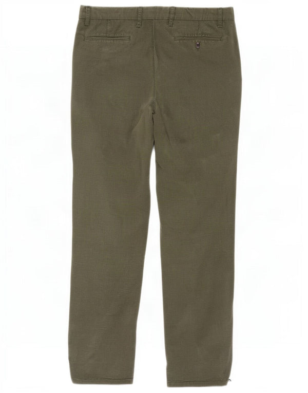 Tommy Hilfiger Calça Chino Masculina Slim W34 L32 Cáqui Houndstooth Algodão