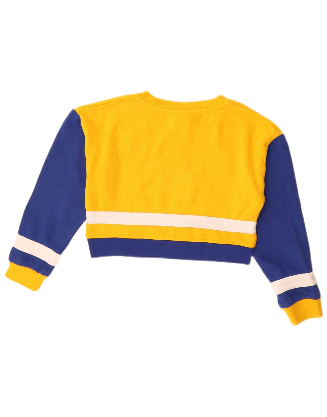 NHL Girls Crop Graphic Moletom Jumper 7-8 Anos Amarelo Colorblock