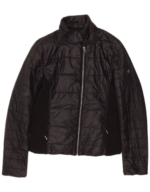 Jaqueta Calvin Klein Jeans Feminina Oversized Acolchoada UK 10 Pequena Preta