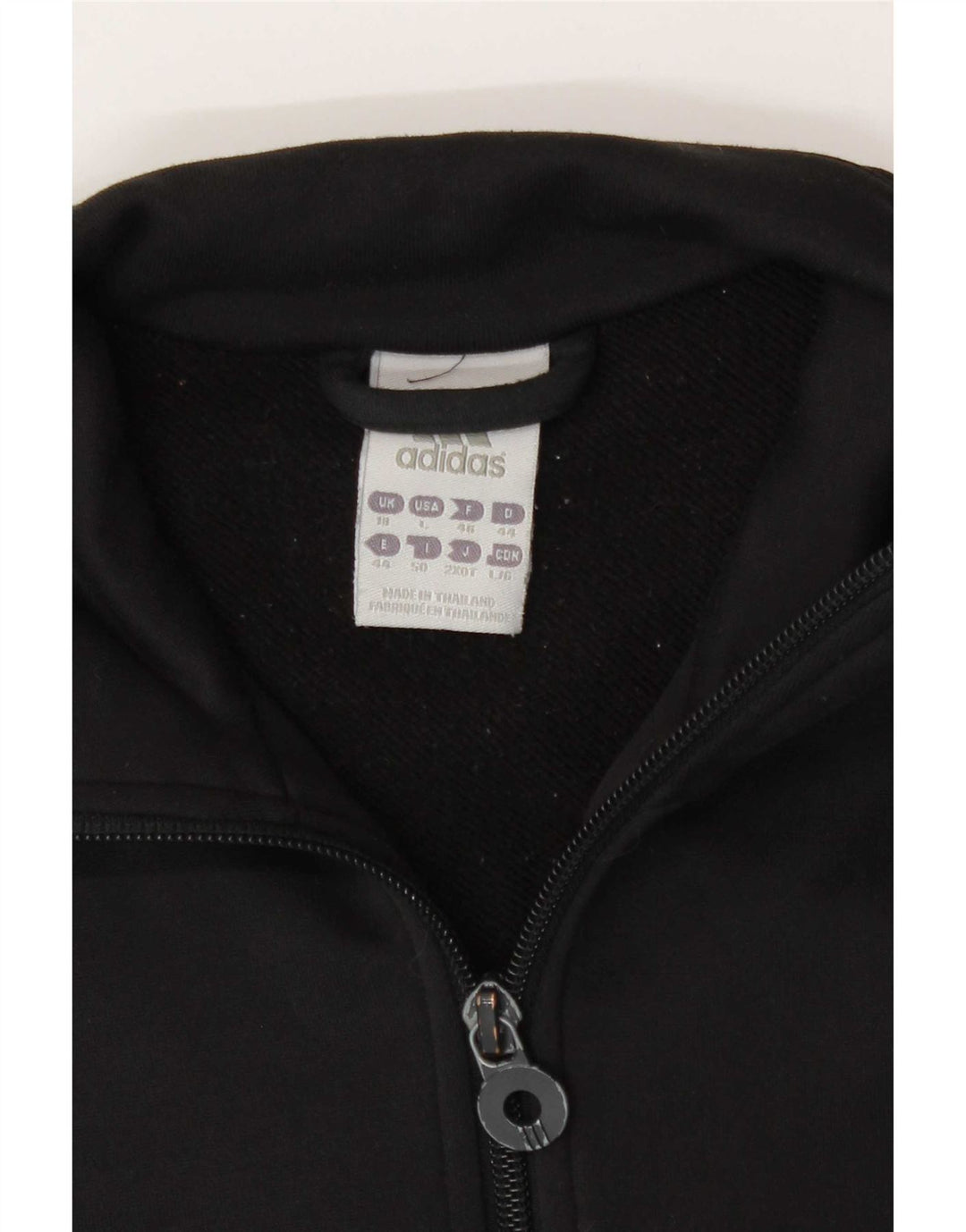 Adidas Womens Tracksuit Top Jacket UK 18 XL Preto Poliéster