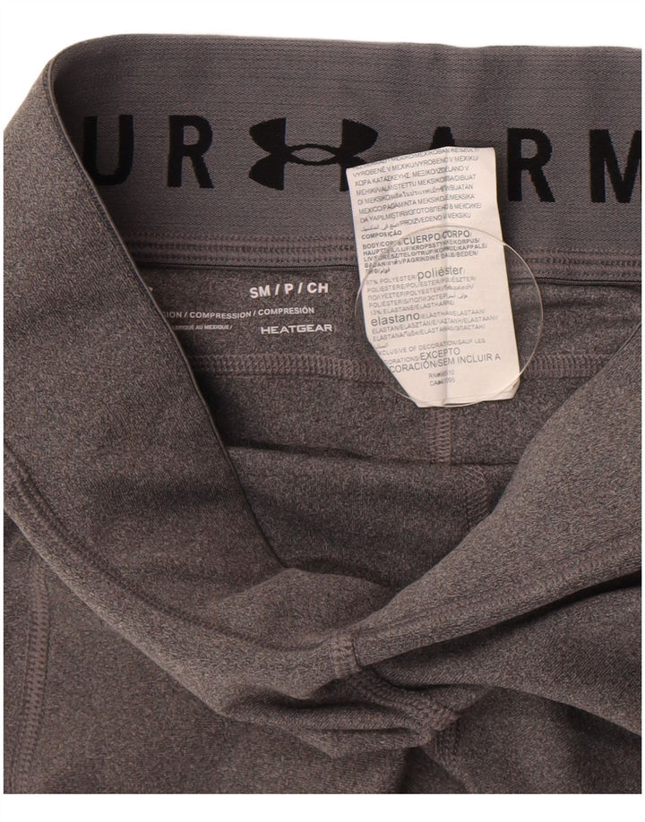Under Armour Womens Capri Leggings UK 10 Pequeno Poliéster Cinza