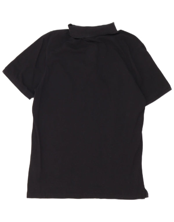 Camisa polo masculina Hugo Boss Regular Fit algodão preto médio