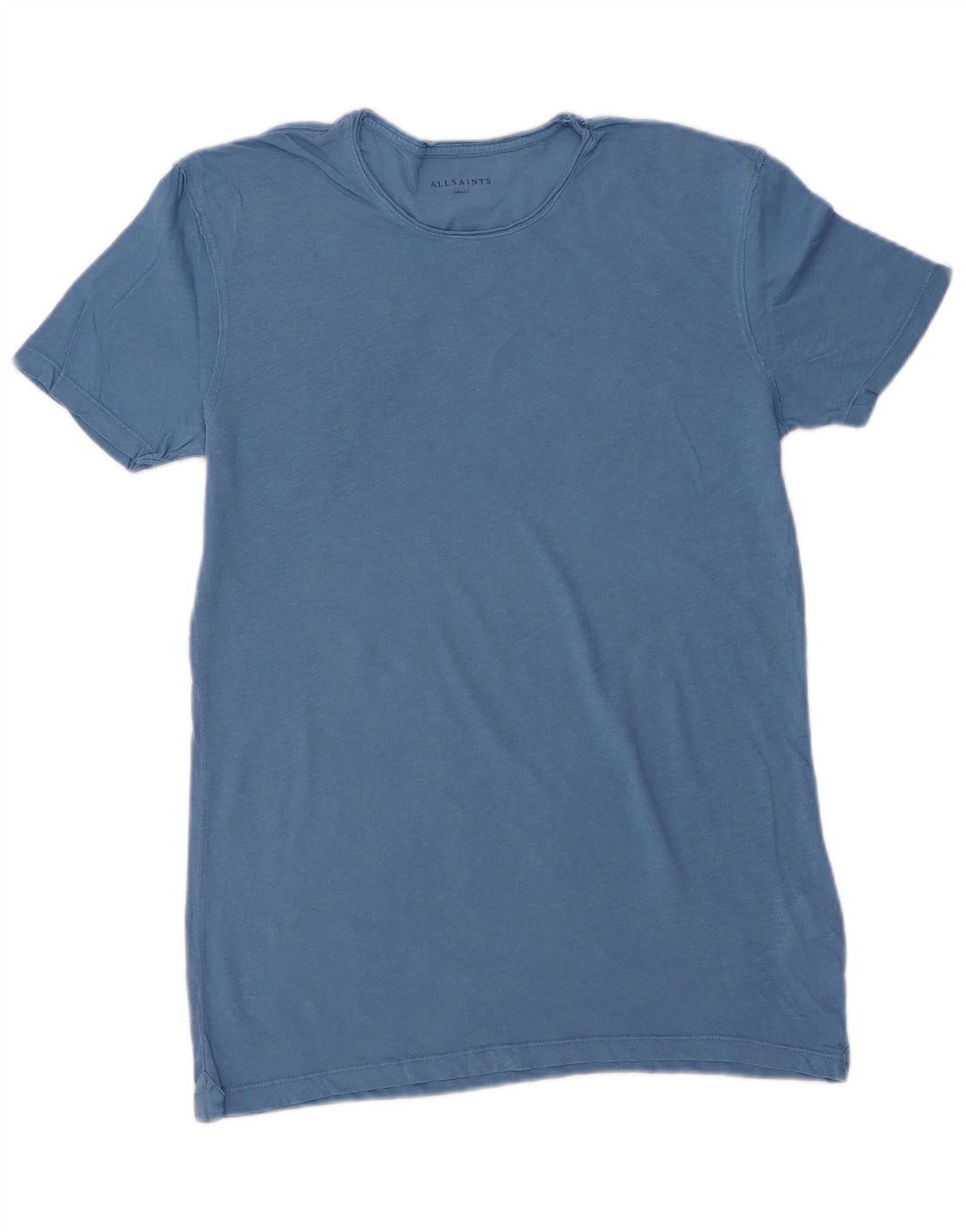 Camiseta masculina All Saints Top pequeno algodão azul