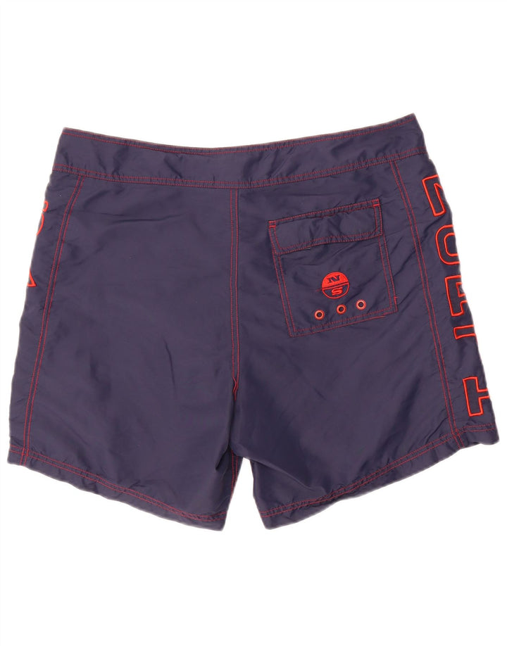 NORTH SAILS Mens Graphic Swimming Shorts Large  Navy Blue Polyamide