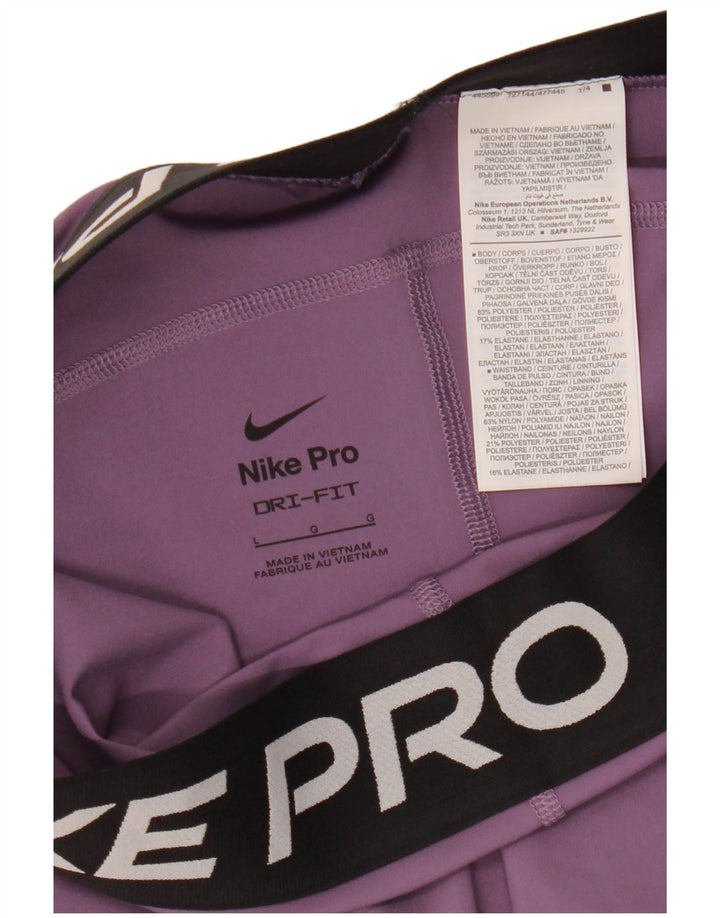 Shorts esportivos femininos Nike Dri Fit Graphic UK 14 grande roxo nylon
