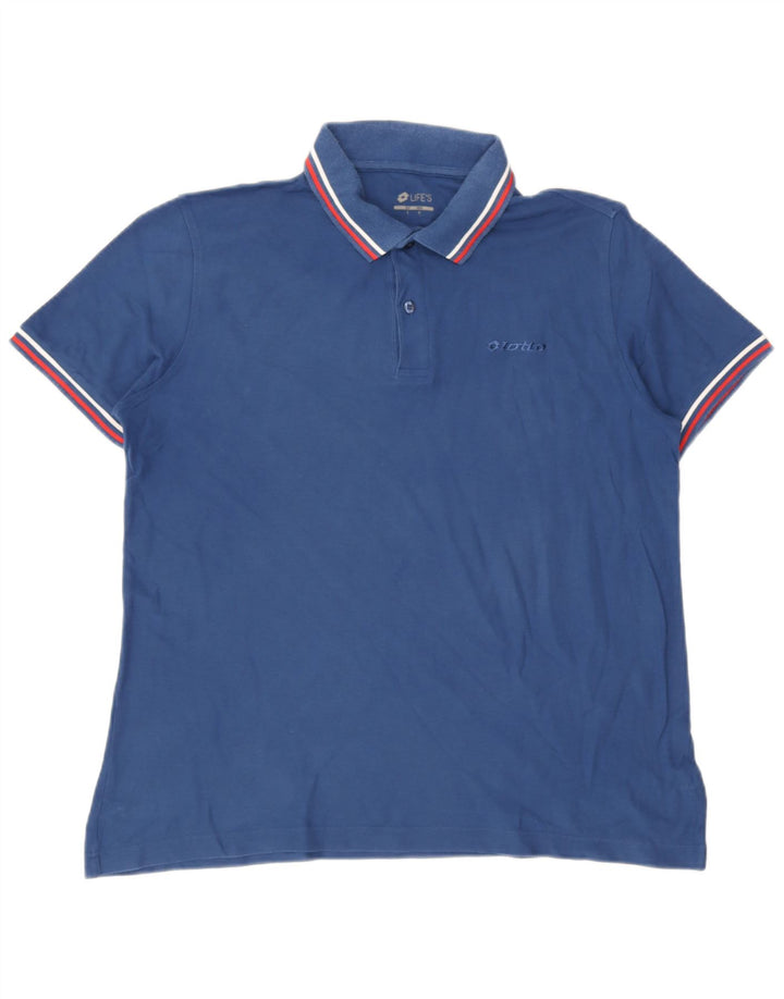 Camisa polo masculina Lotto grande azul