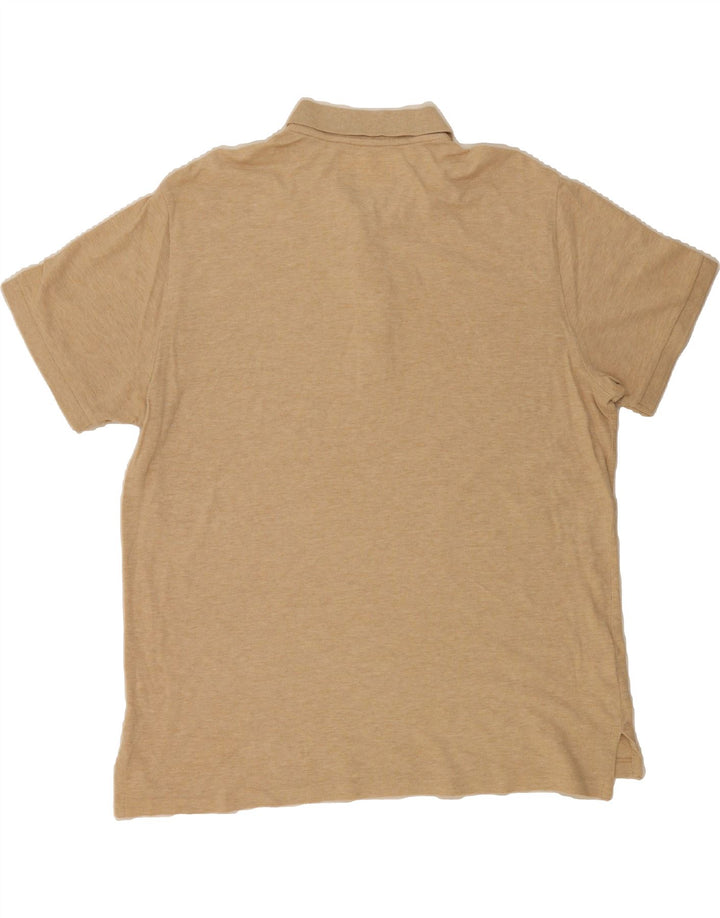 EDDIE BAUER Mens Polo Shirt XL Beige Cotton Vintage Eddie Bauer and Second-Hand Eddie Bauer from Messina Hembry 