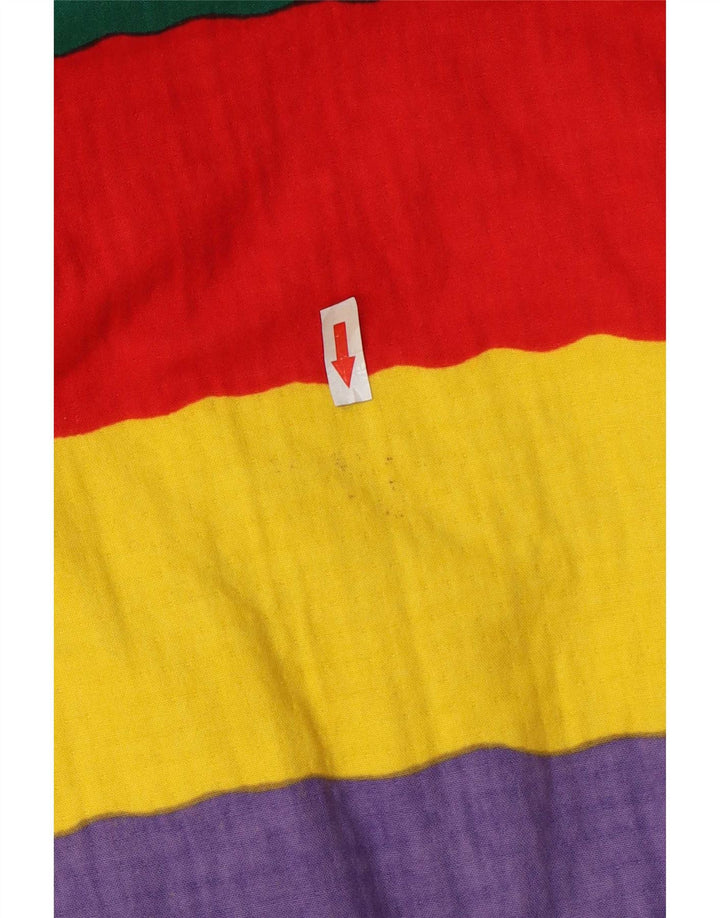 Jaqueta corta-vento feminina Enrico Coveri IT 46 grande listrado multicolorido