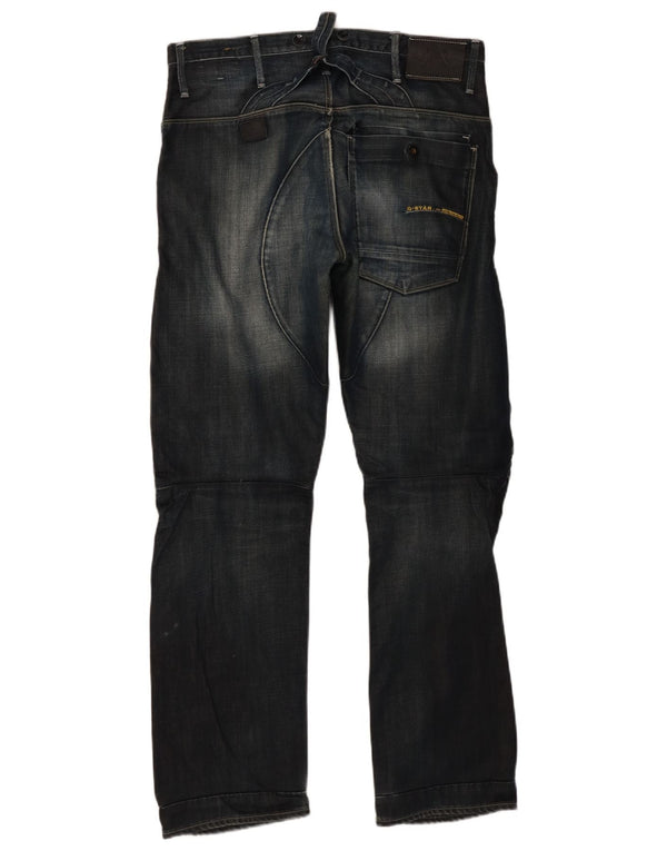 G-Star Mens Cargo Straight Jeans W33 L32 Azul Marinho Algodão
