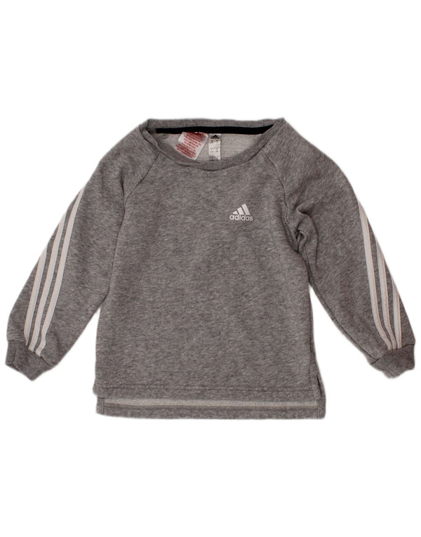 ADIDAS Boys Sweatshirt Jumper 2-3 Years Grey