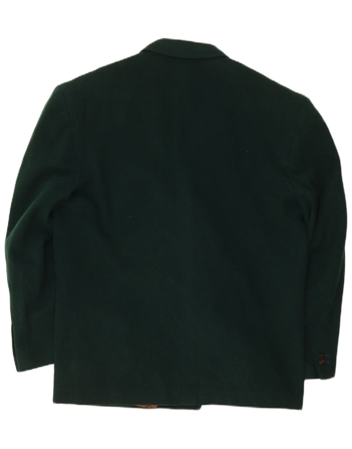 Jaqueta blazer masculina Nazareno Gabrielli com peito duplo IT 52 XL lã verde