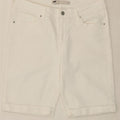 LEVI'S Womens Denim Shorts US 10 Large W30 White Cotton Vintage Levi's and Second-Hand Levi's from Messina Hembry 