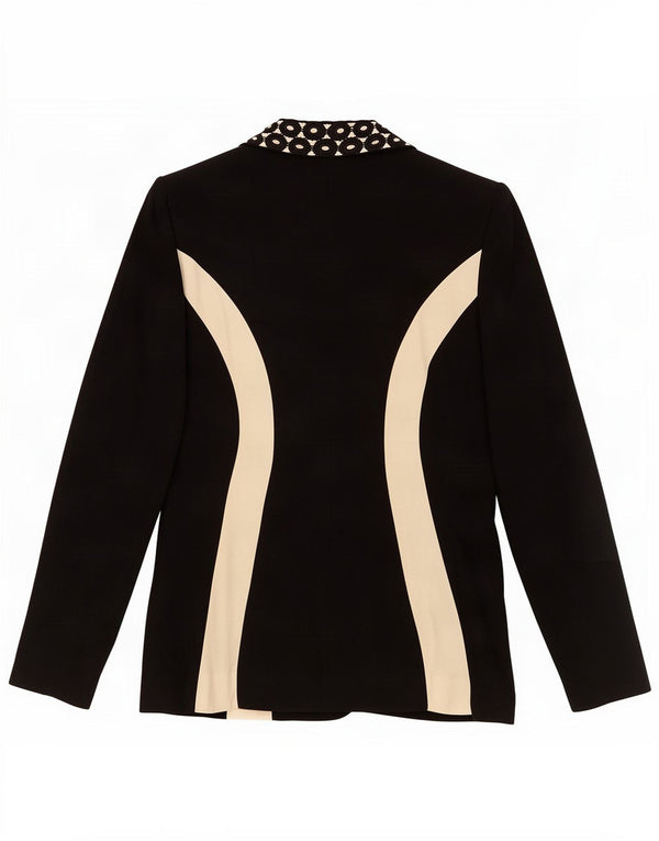 Jaqueta blazer feminina Rebecca com 1 botão IT 42 bloco colorido preto médio