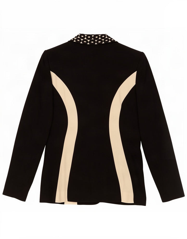 Jaqueta blazer feminina Rebecca com 1 botão IT 42 bloco colorido preto médio