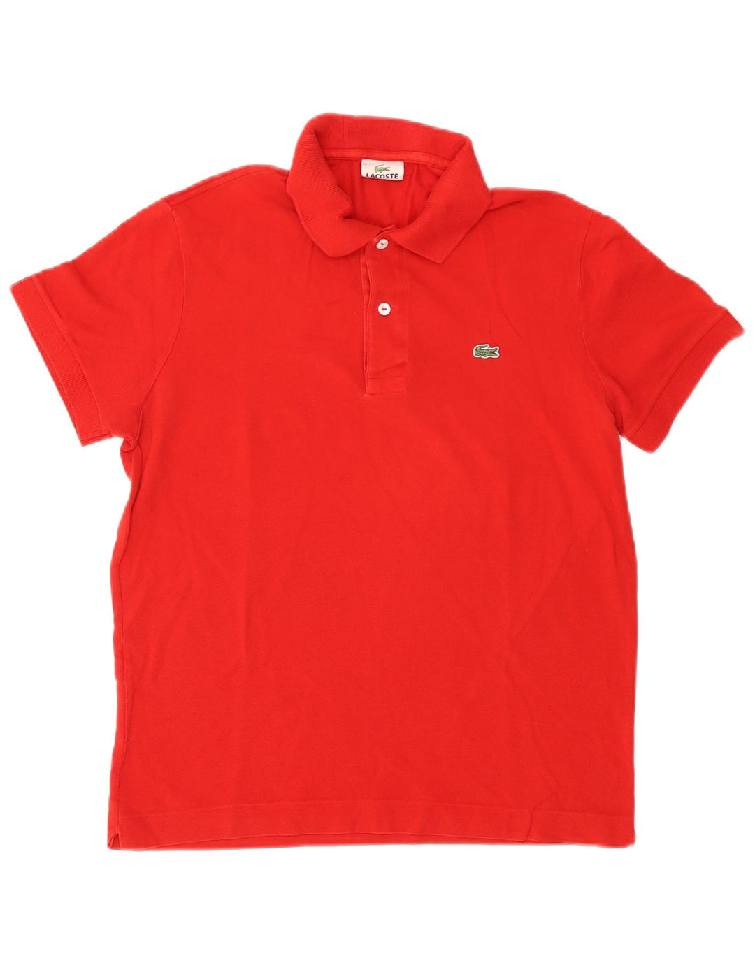 Camisa polo masculina Lacoste tamanho 4 médio algodão vermelho