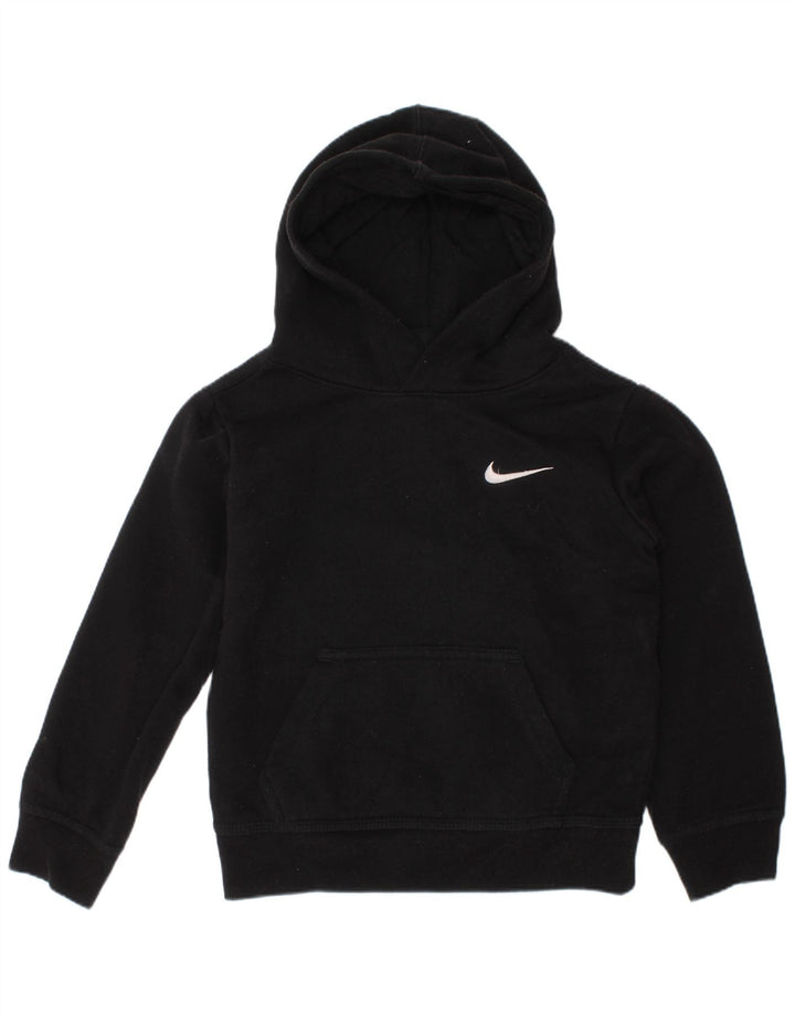 NIKE Meninos Hoodie Jumper 3-4 Anos XS Preto Algodão