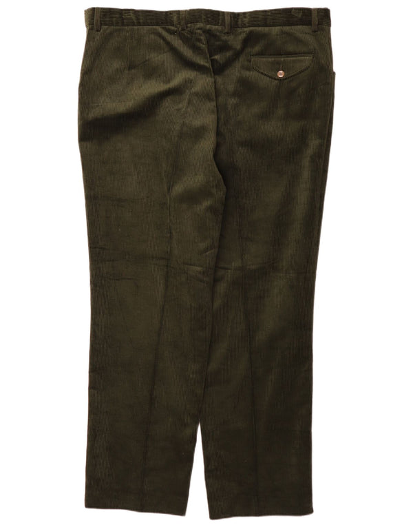 Calça masculina de veludo cotelê Hoggs Of Fife W46 L31 algodão cáqui