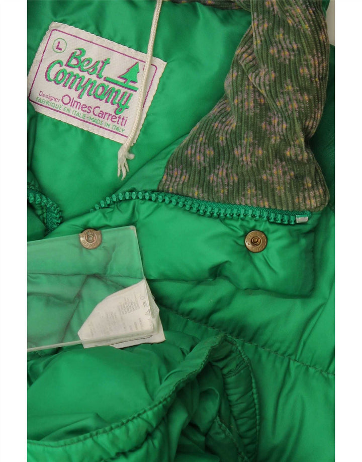 Jaqueta acolchoada masculina Best Company UK 40 grande verde