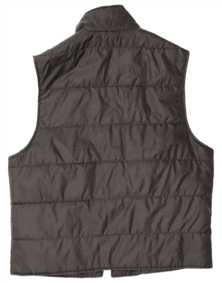 Colete acolchoado feminino vintage IT 52 XL poliéster preto