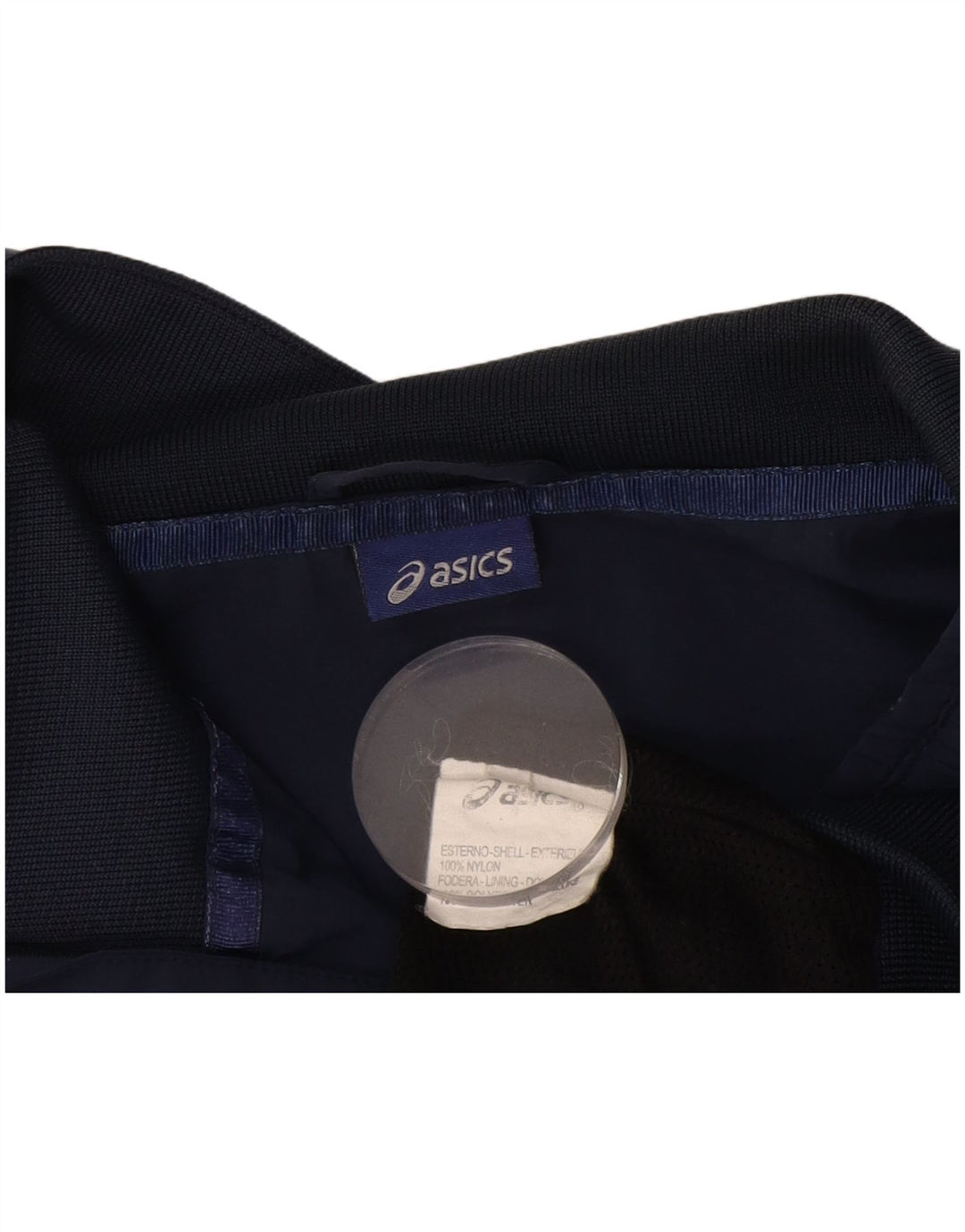 Jaqueta bomber masculina ASICS UK 40 grande nylon azul marinho