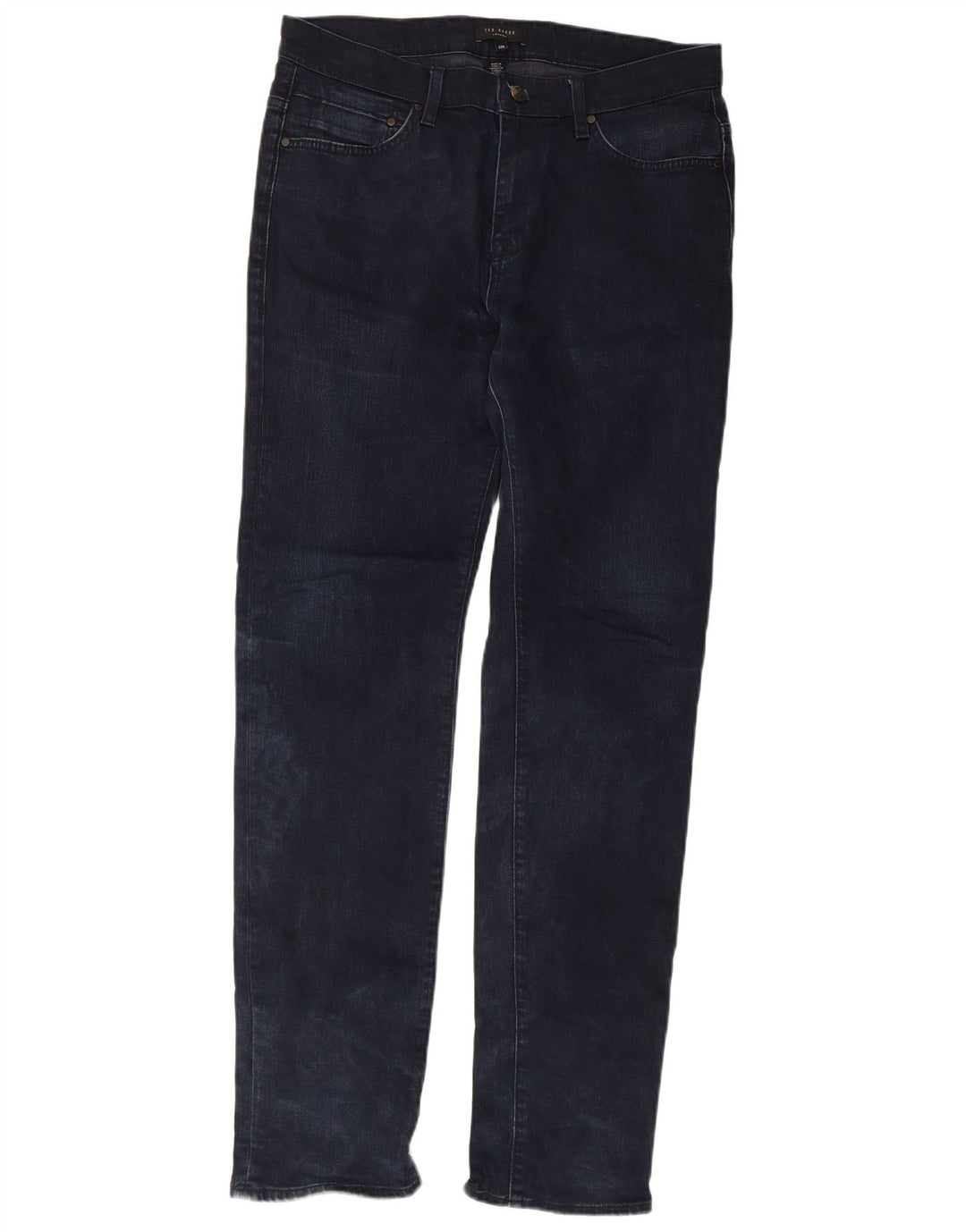 Ted Baker Mens Slim Jeans W32 L31 Azul Marinho Algodão