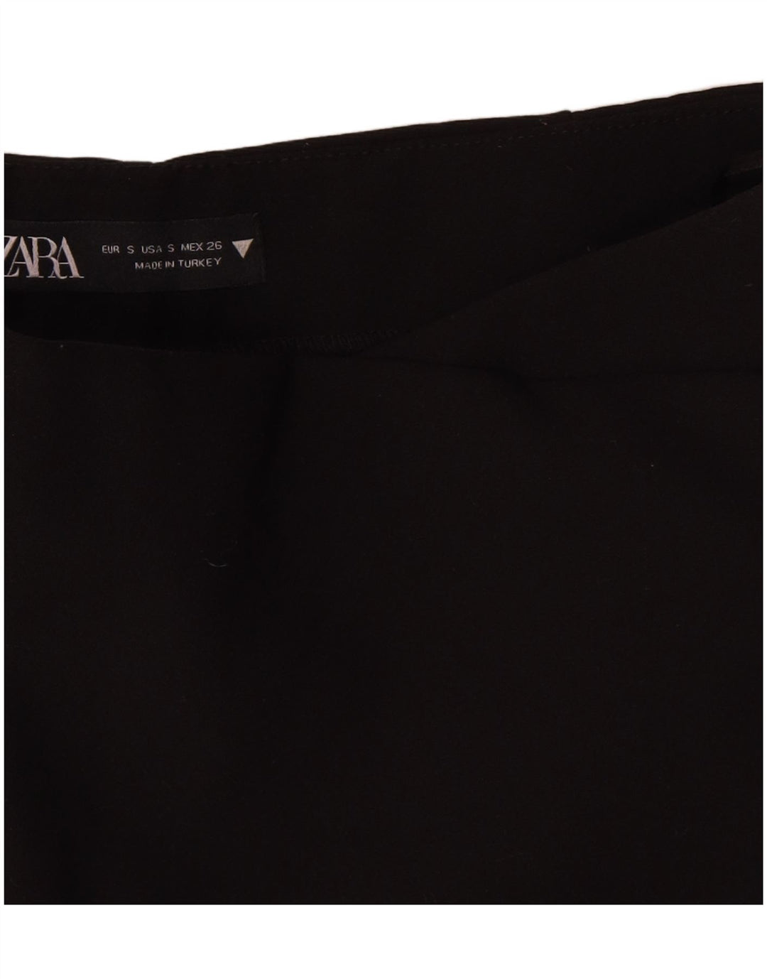 Shorts casual feminino Zara pequeno W26 poliéster preto