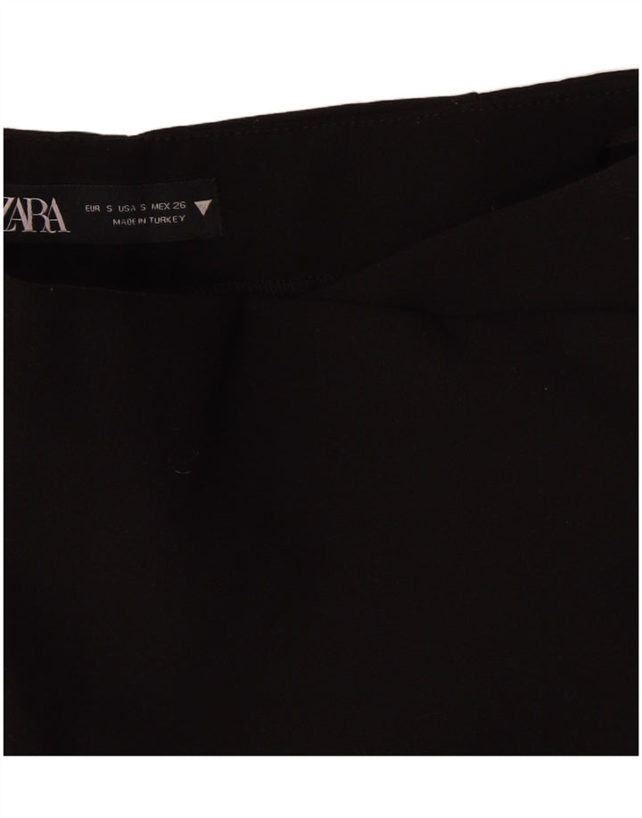 Shorts casual feminino Zara pequeno W26 poliéster preto