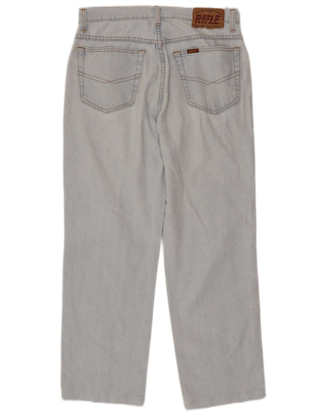 RIFLE Jeans retos femininos W32 L27 algodão azul