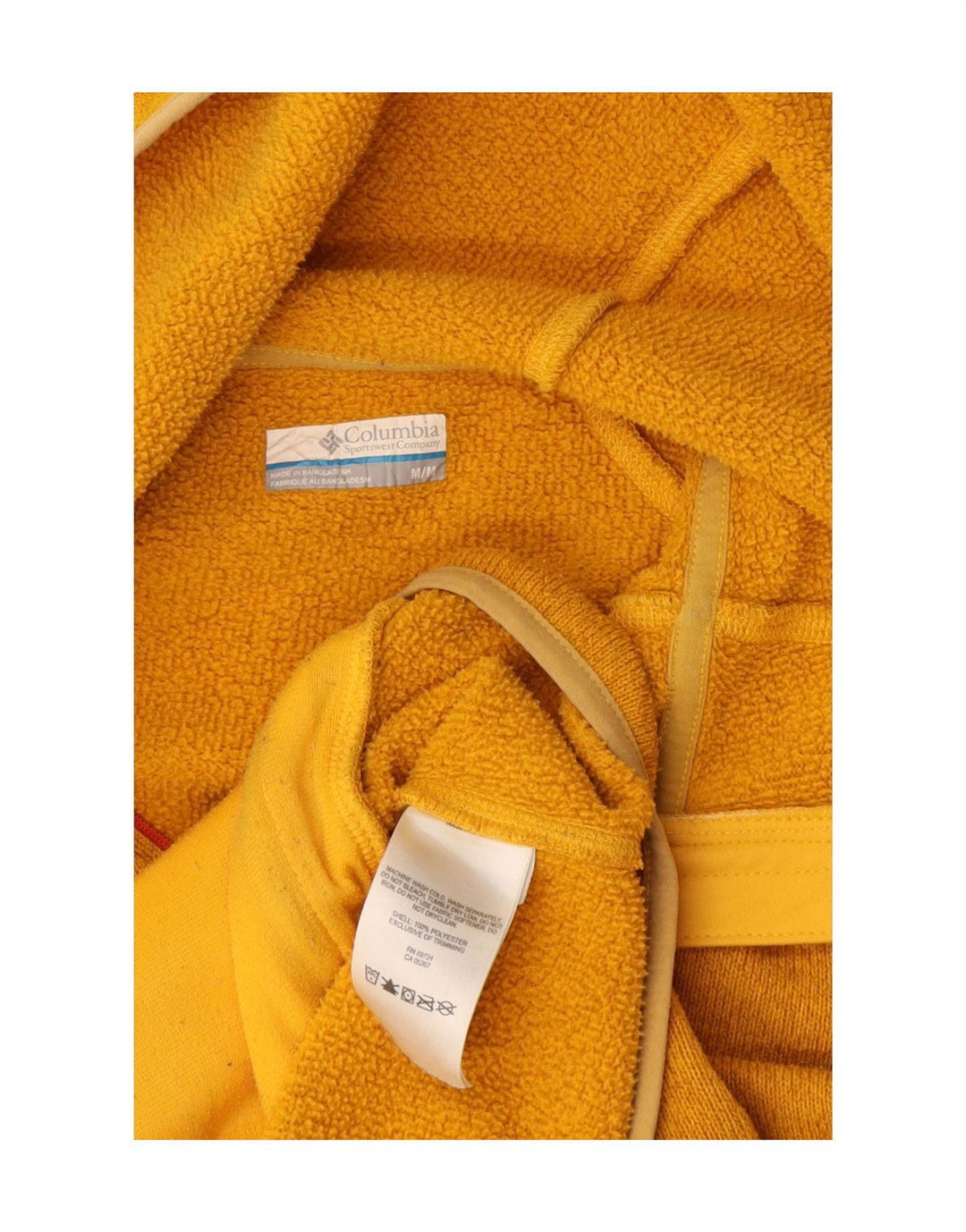Suéter cardigã feminino com capuz Columbia UK 12 poliéster amarelo médio
