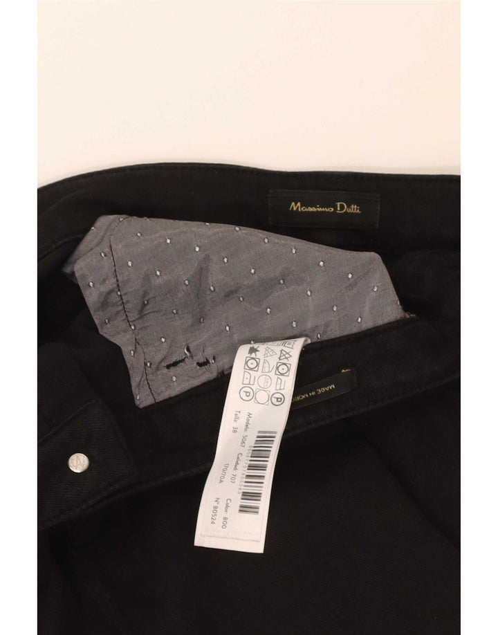 Jeans Slim Feminino Massimo Dutti EU 38 Pequeno W28 L28 Preto