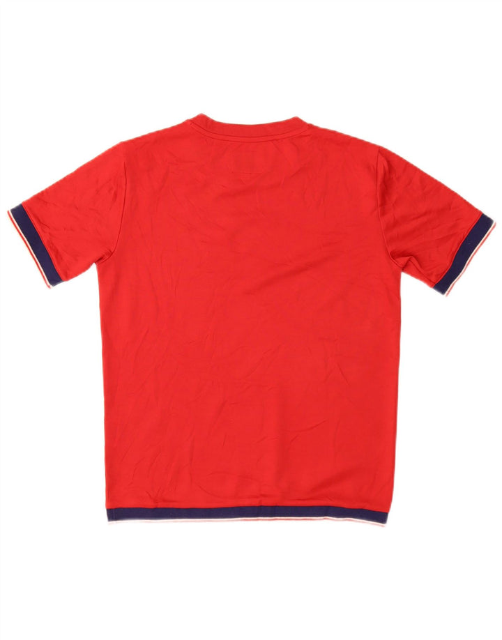 Camiseta feminina PENN-RICH Top UK 10 pequeno poliéster vermelho