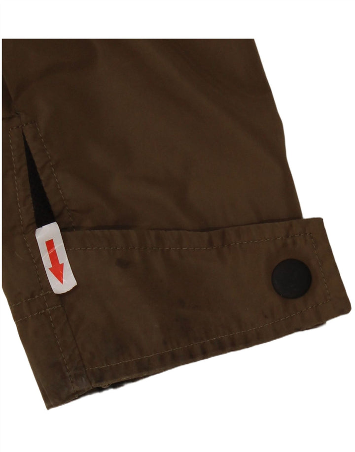 Jaqueta de chuva com capuz feminina Superdry UK 14 grande poliéster cáqui